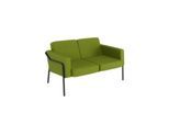 meet by Paperflow 2-Sitzer Outdoor Sofa MEDSO, Größe L, Stahlgestell, B 1250 x T 747 x H 740 mm, 240 kg, grün