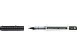 Faber Castell Tintenroller Free Ink Micro, Schreibfarbe schwarz, Strichstärke 0,5 mm, mit Sichtfester und Metallclip, Recycling-Kunststoff, 1 Stück