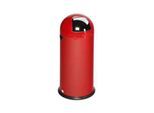 VAR Abfallsammler, 52 L, Stahl-Inneneimer, Metallgriff, rot