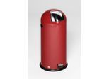 VAR Müllsackständer, 55 l, mit Fußpedal, rot, Metallgriff, Inneneimer Stahl, 8,6 kg
