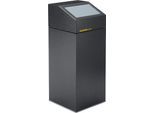 Schäfer Shop Select Wertstoffsammelgerät WSG 55 E, 55 L, verzinktes Stahlblech, pulverbeschichtet, selbstschließend, silber