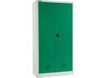 Schäfer Shop Select Umweltschrank, B 950 x T 500 x H 1935 mm, 4 WHG-Wannen à 11 Liter, lichtgrau/türkisgrün