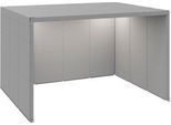 Schäfer Shop Select Akustikkabine, offen, Schallschutzklasse B, LED, B 4230 x T 3230 x H 2610 mm, Stahlblech/Polyestervlies, staubgrau
