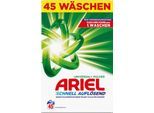 Ariel Universal+ Vollwaschmittel, Pulverwaschmittel, strahlende Reinheit, frischer Duft, 45 Waschladungen