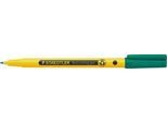 Staedtler Fineliner Noris, Rundspitze, Strichbreite 0,6 mm, Tinte auf Wasserbasis, Recycling-Kunststoff, Schreibfarbe grün, 1 Stück