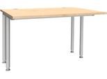 Schäfer Shop Genius Schreibtisch MODENA FLEX, Breite 1200 mm, beidseitig verkürzt, Ahorn