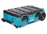 MAKITA Werkzeugtrolley "MAKTRAK L »P-91001« max. 113 kg, 81,9 L, 23 cm Ø Räder, Gecko-Grip", türkis, B/H/T: 101,1cm x 29,5cm x 56,5cm, Aufbewahrungsboxen, Effizientes Be- und Entladen mit dem MAKTRAK Koffer Sortiment, Werkzeugtrolley