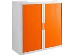 Rollladenschrank, H 1040 mm, weiß/orange