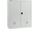 Schäfer Shop Select Umweltschrank, B 1200 x T 500 x H 1585 mm, 3 WHG-Wannen à 14 Liter, lichtgrau