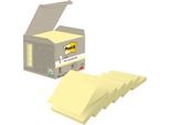 Post-it® Haftnotizen Recycling Z-Notes R330-1B, B 76 x T 76 mm, PEFC®-Papier, gelb, 6 Blöcke, 100 Blatt/Block