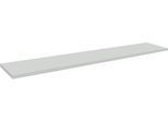 Schäfer Shop Pure Ablegeboden für manuell höhenverstellbare Arbeitstische AST31, Spanplatte, Stärke 25 mm, bis 30 kg, B 1990 x T 365 x H 55 mm, lichtgrau