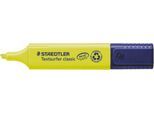 Staedtler Textmarker Textsurfer Classic, Keilspitze, Strichstärke 1-5 mm, nachfüllbar, mit Drehkappe, Recycling-Kunststoff, Schreibfarbe gelb, 1 Stück