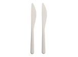 Papstar Mehrweg Messer Polypropylen weiß 18,5 cm, bis 100 °C, spülmaschinenfest bis 65 °C, 125x nutzbar, 50er Pack