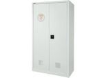 Schäfer Shop Select Gefahrstoffschrank, B 950 x T 500 x H 1585 mm, 1 Fachboden, 1 WHG‑Wanne, Sicherheitsfach Typ 30, lichtgrau