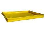 Auffangwanne für Kleingebinde Quick, Volumen 114 l, faltbar, B 800 x T 1200 x H 120 mm, PVC, gelb