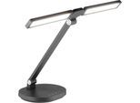LED-Schreibtischlampe mit Fuß, 5 Stufen dimmbar, 3.500–4.500 K, CRI 95, 810 lm, 10 W, dunkelgrau