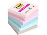 Post-it® Haftnotizen Super Sticky Notes 654-6SS-SOUL, B 76 x T 76 mm, PEFC®-Papier, farbig, 6 Blöcke, 90 Blatt/Block