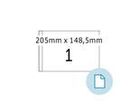 Blattetiketten HERMA 8493, permanenthaftend, bedruckbar, B 205 x H 148,5 mm, Papier, weiß, 1000 Stück/1000 Blatt