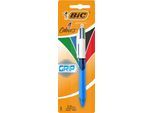 BIC 4 Colours Grip Vierfarb-Kugelschreiber mit mittlerer Spitze und weichem Griff, 1 Stück