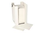 Papstar Serviette PUNTO weiß, Tissue 2-lagig 20x20 cm, Point-to-Point, 1/4-Falz, 14 Boxen à 100