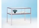 Tischvitrine BST, Brandschutzklasse B1, 1 Fach, abschließbare Schiebetür, B 480 x T 600 x H 1020 mm, Aluminium/Glas, silber