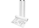 tecno Plotterrollen CAD 90, 91,4 cm x 100 m, 90 g/m², weiß, ungestrichen, Karton = 2 Rollen