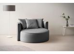 XXL-Sessel "Isalie, Lesesessel, Loveseat, inklusive Zierkissen", grau, B:153cm H:98cm T:145cm, LEGER HOME BY LENA GERCKE, Sessel, XXL-Sessel, extra große Sitzfläche, optional mit Hocker, Cord, Samt, Bouclé