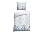 Bettwäsche FLORELLA "Barlin jeans Flausch-Flanell, 100% Baumwolle", blau (jeans), B/L: 140cm x 200cm, 1 Stk., 1 Stk., Flanell, B/L: 70cm x 90cm, Flanell, Obermaterial: 100% Baumwolle CO., Bettwäsche, Bettwäsche