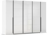 Schwebetürenschrank OTTO HOME "Dreh-/Schwebetürenschrank Kleiderschrank Familie, Agordo", weiß (alpinweiß, hochglanz weiß), B:301cm H:210cm T:62cm, Holzwerkstoff, Schränke, Schwebetürenschrank, B/H/T 301x210X62cm viele Farben verfügbar TOPSELLER Made in GERMANY