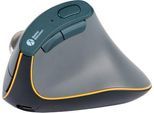 BakkerElkhuizen Vertikalmaus FastForward, für Rechtshänder, ergonomisch, 8 Tasten und Scrollrad, 5 DPI-Stufen, 3 Anschlussmöglichkeiten, dunkelgrau