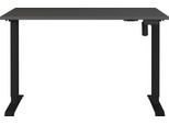 Schreibtisch Monaco, elektrisch höhenverstellbar, Rechteck, T-Fuß, Memorybedienpanel, B 1200 x T 800 x H 720-1190 mm, graphit/schwarz