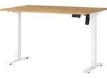 Schreibtisch Profi 2.0, elektrisch höhenverstellbar, B 1200 x T 800 x H 710 - 1190 mm, Grandson-Eiche/weiß