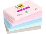Post-it® Haftnotizen Super Sticky Notes 655-6SS-SOUL, B 127 x T 76 mm, PEFC®-Papier, farbig, 6 Blöcke, 90 Blatt/Block