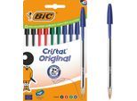 BIC Cristal Original Kugelschreiber Farbmix, 10er Box, 1,0 mm, mittlere Spitze