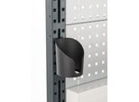 Schäfer Shop Universalhalter für Arbeitstische/Tischaufbauten AST31, offen, bis 5 kg, Kunststoff, schwarz