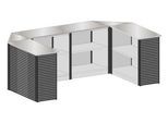 Schulte Lagertechnik erweiterbares Thekensystem MULTIplus Set 3, U-Form, 1 x Startmodul/2 x Mittelmodul/2 x Eckmodul/1 x Endmodul, ohne Arbeitsplatten