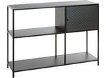 Regal HAKU, 4 Fächer mit jeweils bis zu 10 kg Tragkraft, B 1000 x T 300 x H 750 mm, Stahl/Metall, schwarz