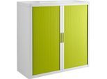 Rollladenschrank, H 1040 mm, weiß/grün