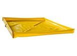 Auffangwanne für Kleingebinde Quick, Volumen 265 l, faltbar, B 1500 x T 1500 x H 120 mm, PVC, gelb