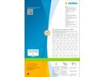 Universaletiketten HERMA 4606, permanenthaftend, selbstklebend, bedruckbar, B 38,1 x H 21,2 mm, FSC®-Papier, weiß, 13000 Stück/200 Blatt