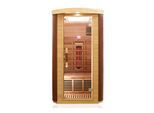 Dewello® Infrarotkabine Infrarotsauna TORONTO 102cm x 102cm inkl. 3 Vollspektrumstrahler, Bodenstrahler, 1 Person, LED