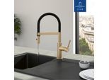 Villeroy und Boch Steel Expert Compact Küchenarmatur 92730023 Umstellung Strahl/Brause, gold schwarz
