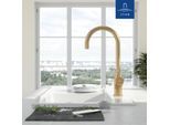 Villeroy und Boch Umbrella Küchenarmatur 92530003 16 l/min, flexible Anschlussschläuche, gold