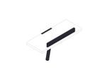 Giese Noka Duschkonsole 50820-14 mit Haken und Wischer, schwarz matt, Material Corian glacier white