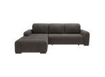 Livetastic , Anthrazit , Textil , Uni , Ottomane links, L-Form , 292x185 cm , Made in EU , Liegefunktion, elektrischer Sitzvorzug , Wohnzimmer, Sofas & Couches, Wohnlandschaften, Ecksofas