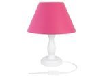 Möbelix , Weiß, Pink , Holz , 28 cm , Beleuchtung, Innenleuchten, Tischlampen, Tischlampen