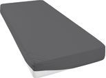 Spannbettlaken OTTO HOME "SOUCY aus Baumwolle mit Elasthan, 160 g/m²", grau (antrazit), 1 Stk., Jersey-Elasthan, 140-160x200-220 30cm, Jersey-Elasthan, Obermaterial: 97% Baumwolle, 3% Elasthan, Bettlaken, Spannbettlaken, Premium Bettlaken für Matratzen bis 30 cm Höhe, optimale Passform