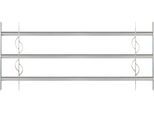 Fensterschutzgitter ALBERTS "Secorino Style", silber (silberfarben), H:45cm, Stahl, Schutzgitter, Breite ausziehbar 100-150 cm, versch. Höhen