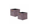 Aufbewahrungsbox LYCCE "Aufbewahrungskorb Faltbare Aufbewahrungsbox Cord 2P 2er Pack", rosa (altrosa), B:33cm H:31cm T:33cm, Obermaterial: 90% Polyester PES. 10% Nylon NY., Aufbewahrungsboxen, Aufbewahrungsbox