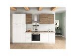 Küchenblock Dafne 300 m. Geräten Weiß/Walnussfarben
